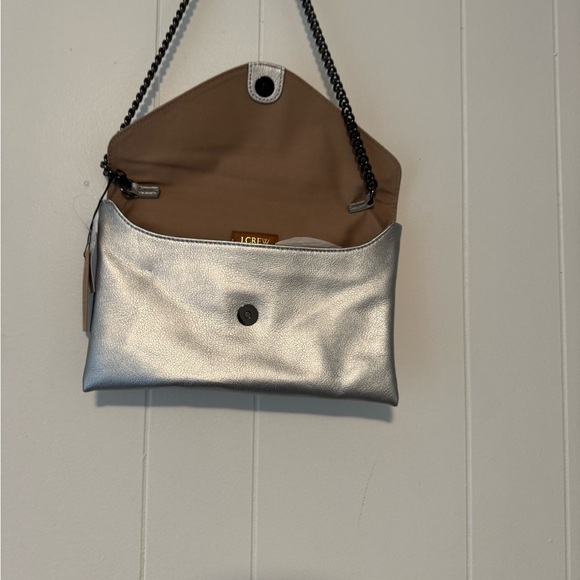 J. Crew Silver Leather Shoulder Bag - Picture 3 of 7